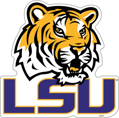 Louisiana State Tigers 12" Vinyl Magnet - Click Image to Close