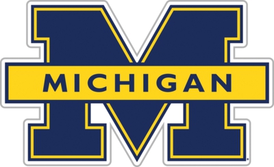 Michigan Wolverines 12" Vinyl Magnet - Click Image to Close