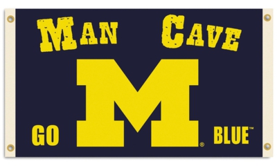 Michigan Wolverines Man Cave 3' x 5' Flag with 4 Grommets - Click Image to Close