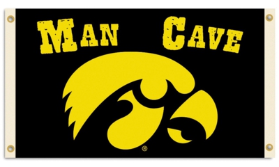Iowa Hawkeyes Man Cave 3' x 5' Flag with 4 Grommets - Click Image to Close