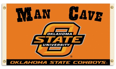 Oklahoma State Cowboys Man Cave 3' x 5' Flag with 4 Grommets - Click Image to Close