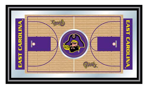 East Carolina University Pirates Framed Basketball Court Mirror - Click Image to Close