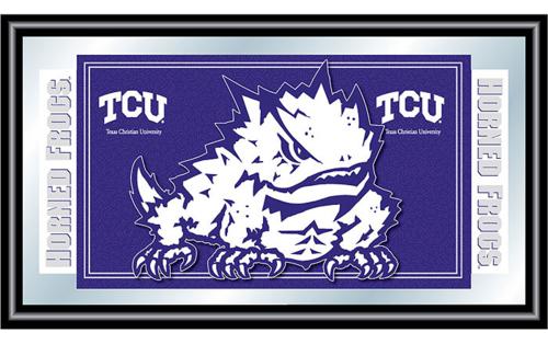 Texas Christian University Horned Frogs Framed Logo Mirror - Click Image to Close