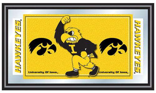 University of Iowa Hawkeyes Framed Logo Mirror - Click Image to Close