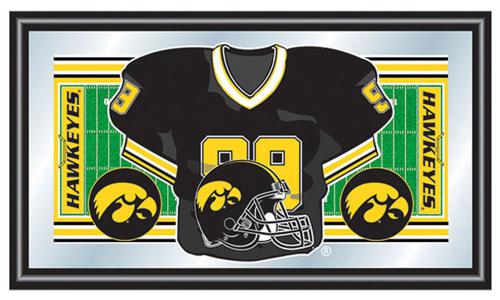 University of Iowa Framed Football Jersey Mirror - Click Image to Close