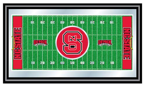 North Carolina State Wolfpack Framed Football Field Mirror - Click Image to Close