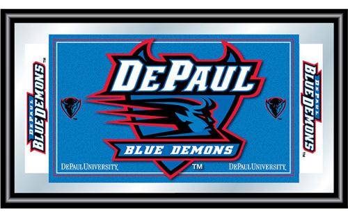 DePaul University Blue Demons Framed Logo Mirror - Click Image to Close