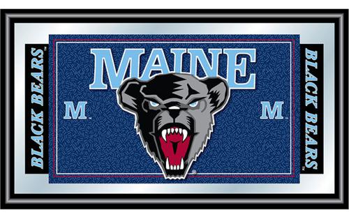 University of Maine Black Bears Framed Logo Mirror - Click Image to Close