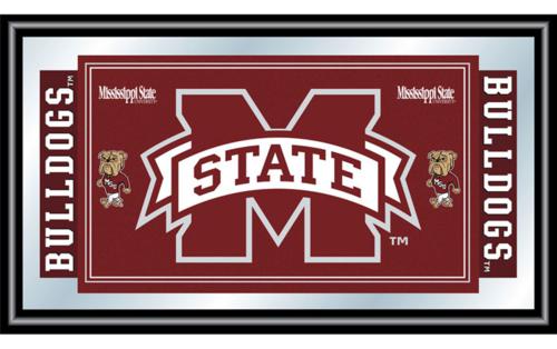 Mississippi State University Bulldogs Framed Logo Mirror - Click Image to Close