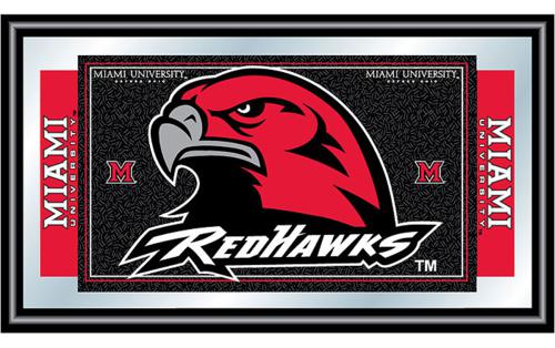 Miami University RedHawks Framed Logo Mirror - Click Image to Close