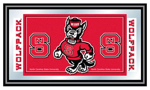 North Carolina State University Wolfpack Framed Logo Mirror - Click Image to Close