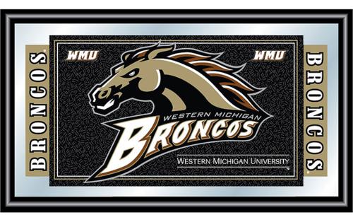 Western Michigan University Broncos Framed Logo Mirror - Click Image to Close