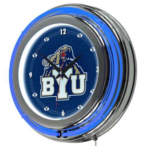 Brigham Young University Cougars Neon Clock - Click Image to Close