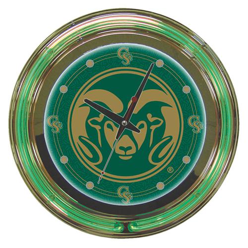 Colorado State University Rams Neon Clock - Click Image to Close