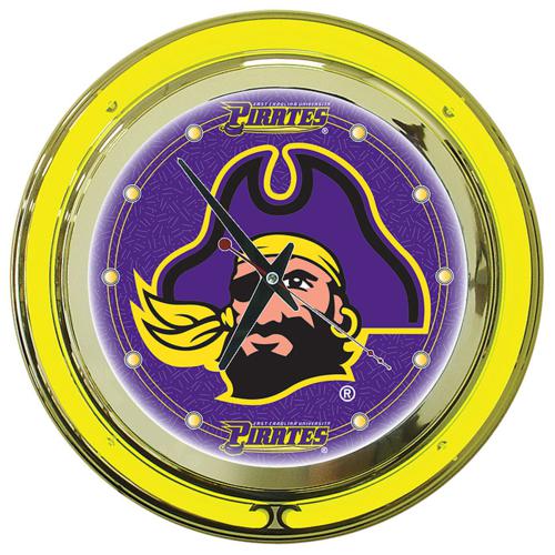 East Carolina University Pirates Neon Clock - Click Image to Close