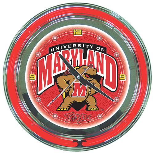 University of Maryland Terrapins Neon Clock - Click Image to Close