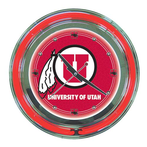 University of Utah Utes Neon Clock - Click Image to Close