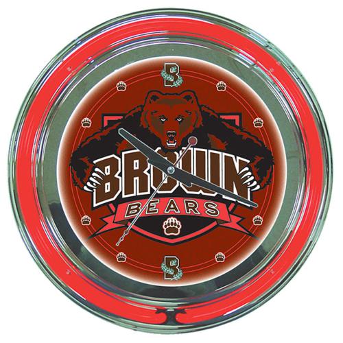 Brown University Bears Neon Clock - Click Image to Close