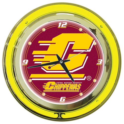 Central Michigan University Chippewas Neon Clock - Click Image to Close