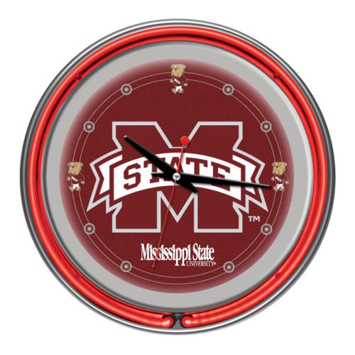 Mississippi State University Bulldogs Neon Clock - Click Image to Close