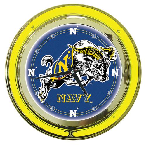 United States Naval Academy Midshipmen Neon Clock - Click Image to Close