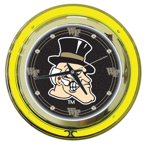 Wake Forest University Demon Deacons Neon Clock - Click Image to Close