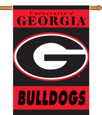 Georgia Bulldogs 2-Sided 28" x 40" Banner with Pole Sleeve - "G" - Click Image to Close