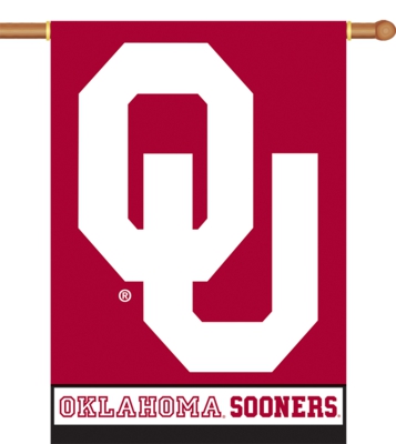 Oklahoma Sooners 2-Sided 28" x 40" Banner with Pole Sleeve - Click Image to Close