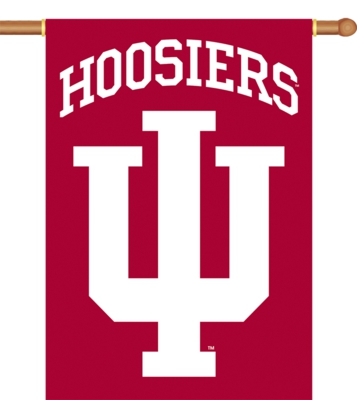 Indiana Hoosiers 2-Sided 28" x 40" Banner with Pole Sleeve - Click Image to Close