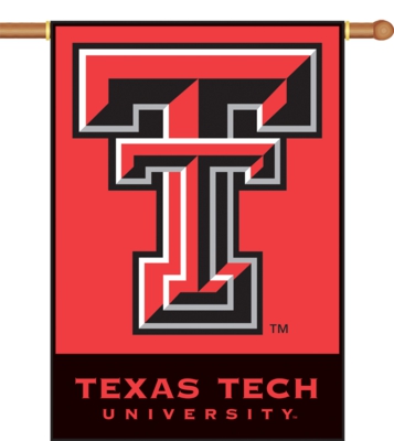 Texas Tech Red Raiders 2-Sided 28" x 40" Banner with Pole Sleeve - Click Image to Close