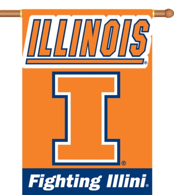Illinois Fighting Illini 2-Sided 28" x 40" Hanging Banner - Click Image to Close