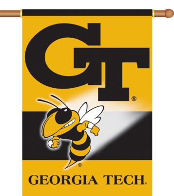 Georgia Tech 2-Sided 28" x 40" Banner with Pole Sleeve - Click Image to Close