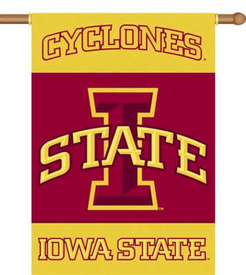 Iowa State Cyclones 2-Sided 28" x 40" Banner with Pole Sleeve - Click Image to Close