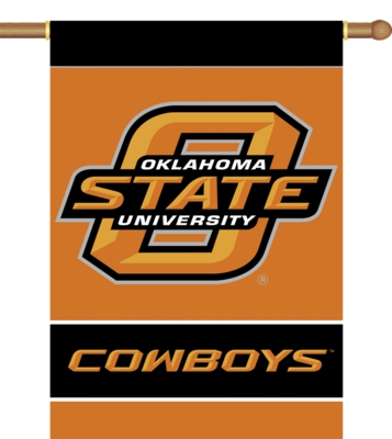 Oklahoma State Cowboys 2-Sided 28" x 40" Banner with Pole Sleeve - Click Image to Close