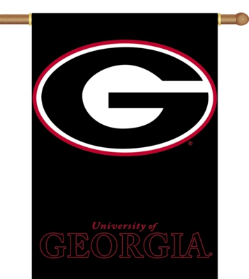 Georgia Bulldogs 2-Sided 28" x 40" Hanging Banner - Black - Click Image to Close