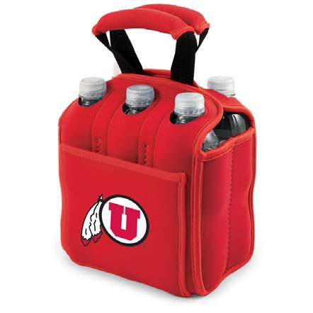 Utah Utes Six-Pack Beverage Buddy - Red - Click Image to Close