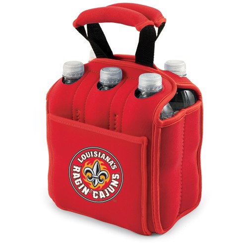 Louisiana - Lafayette Ragin Cajuns 6-Pack Beverage Buddy - Red - Click Image to Close