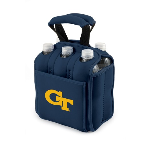 Georgia Tech Yellow Jackets 6-Pack Beverage Buddy - Navy - Click Image to Close