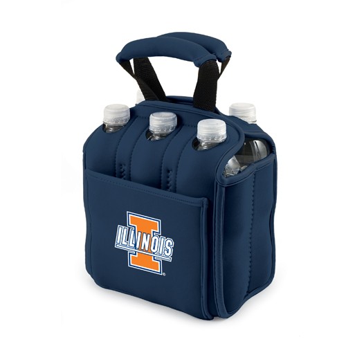 Illinois Fighting Illini 6-Pack Beverage Buddy - Navy - Click Image to Close