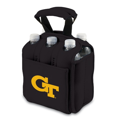 Georgia Tech Yellow Jackets 6-Pack Beverage Buddy - Black - Click Image to Close