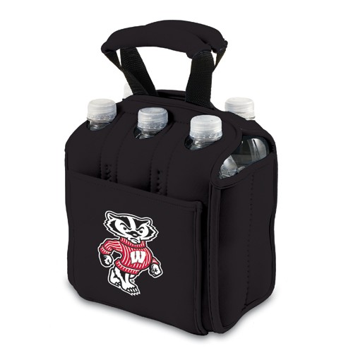 Wisconsin Badgers 6-Pack Beverage Buddy - Black - Click Image to Close