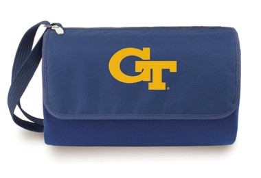 Georgia Tech Yellow Jackets Blanket Tote - Navy - Click Image to Close