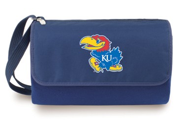 University of Kansas Jayhawks Blanket Tote - Navy - Click Image to Close