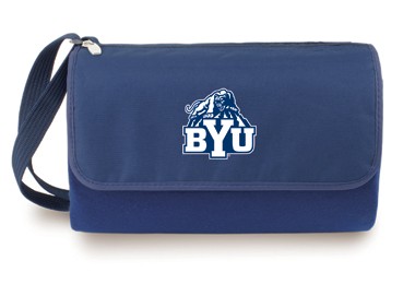 Brigham Young University Cougars Blanket Tote - Navy - Click Image to Close