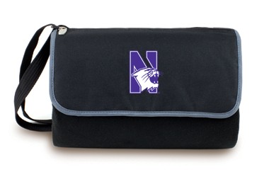 Northwestern University Wildcats Blanket Tote - Black - Click Image to Close