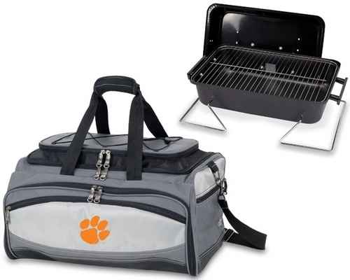 Clemson Tigers Embroidered Buccaneer BBQ Grill Set & Cooler - Click Image to Close