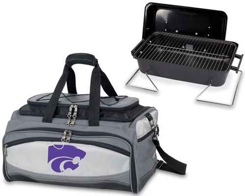 Kansas State Wildcats Buccaneer Embr. BBQ Grill Set & Cooler - Click Image to Close