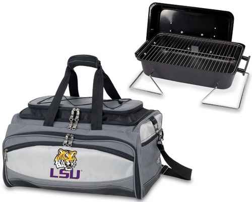 LSU Tigers Buccaneer BBQ Grill Set & Cooler - Click Image to Close