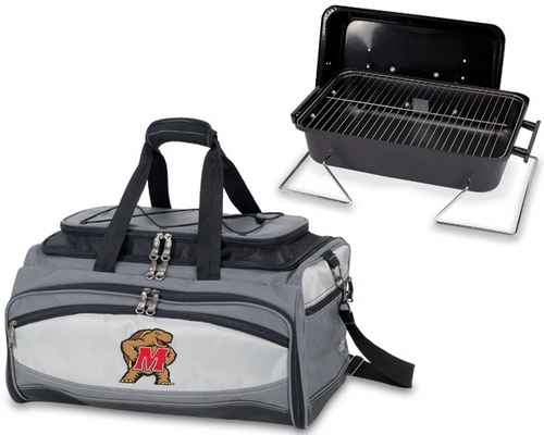 Maryland Terrapins Buccaneer BBQ Grill Set & Cooler - Click Image to Close