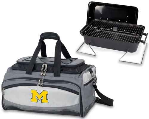 Michigan Wolverines Buccaneer BBQ Grill Set & Cooler - Click Image to Close